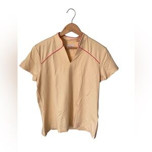 EP Pro Pale Yellow Womens Golf Shirt Sz Large